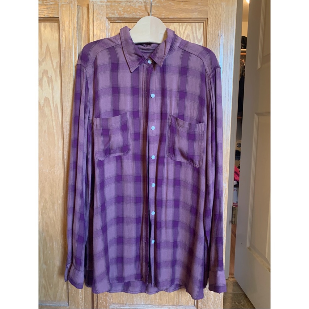 Purple Plaid Top